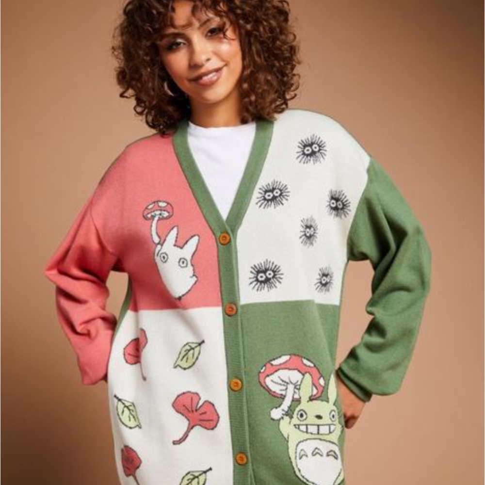 Studio Ghibli My Neighbor Totoro Panel Cardigan BoxLunch Excl XS - Picture 5 of 12